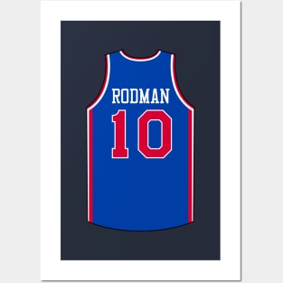 Dennis Rodman Detroit Jersey Qiangy Posters and Art